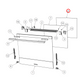 550247P Fisher & Paykel Oven Inner Glass Door