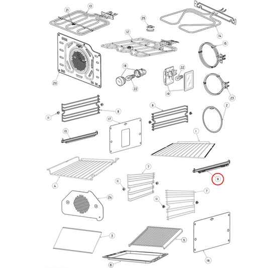 574088 Fisher & Paykel Oven Telescopic Runner - Right Hand