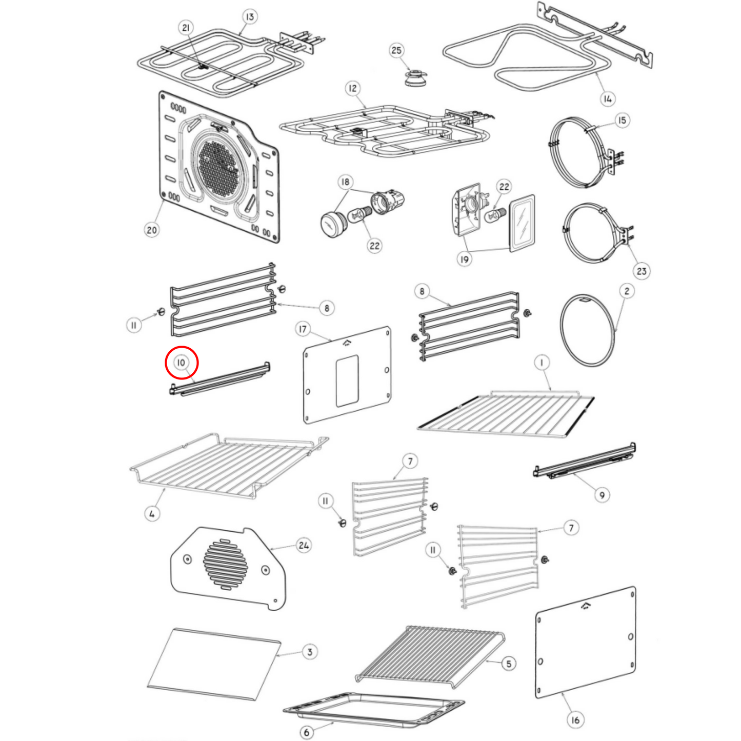 574089 Fisher & Paykel Oven Telescopic Runner - Left Hand