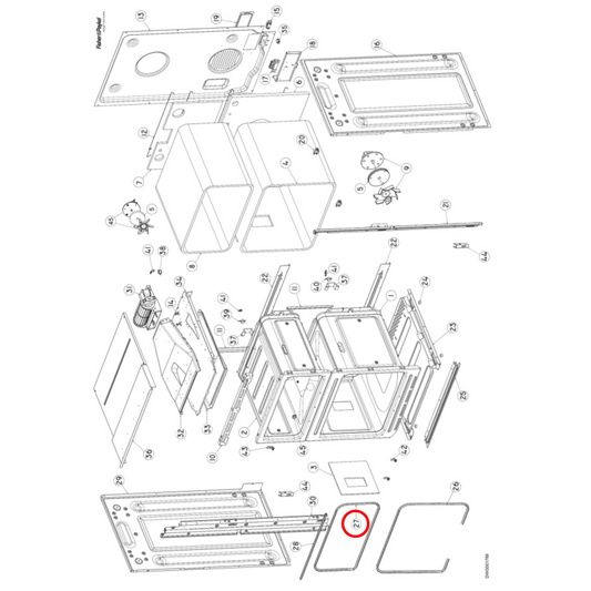 574163 Fisher & Paykel Oven Top Door Seal 35Lt