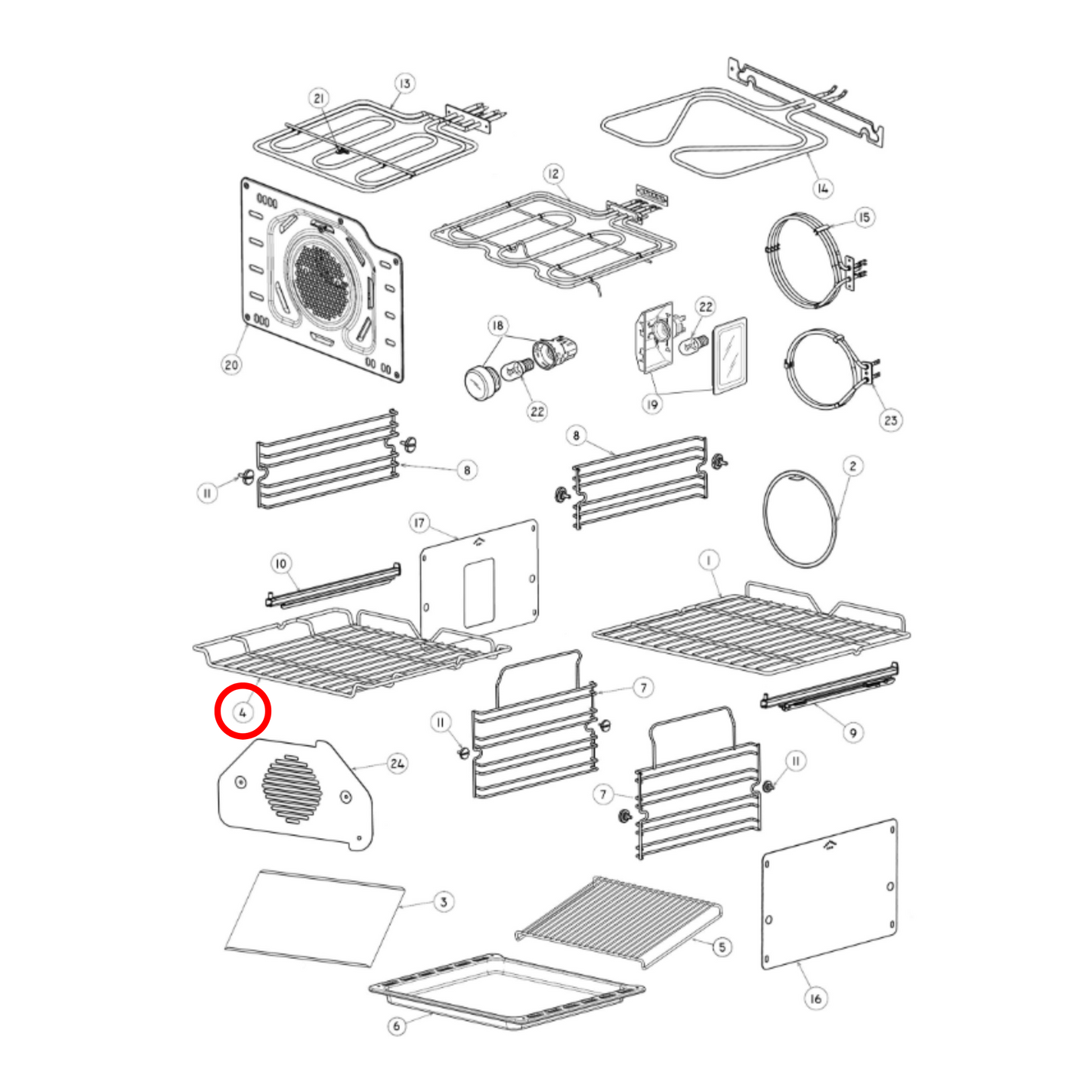 574251 Fisher & Paykel Oven Rack StepDown OB60