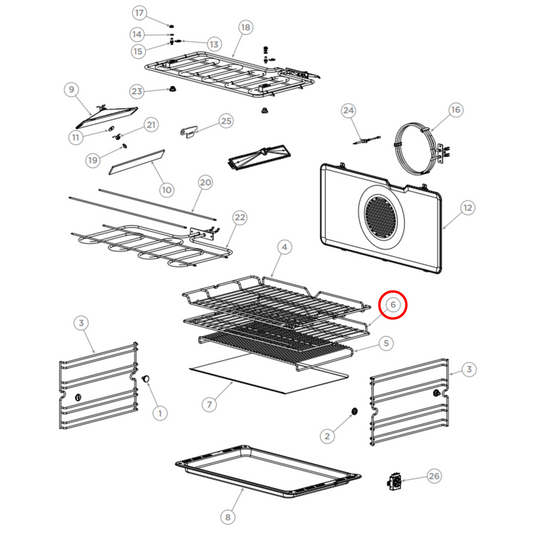 574798P Fisher & Paykel Oven Flat Shelf