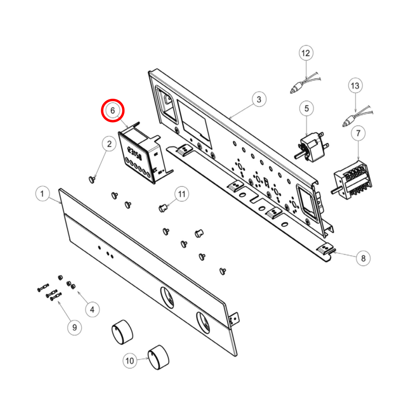 574833P Fisher & Paykel Oven Timer 3 Button