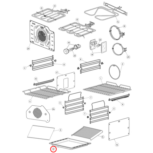 574841P Fisher & Paykel Oven Enamel Baking Tray