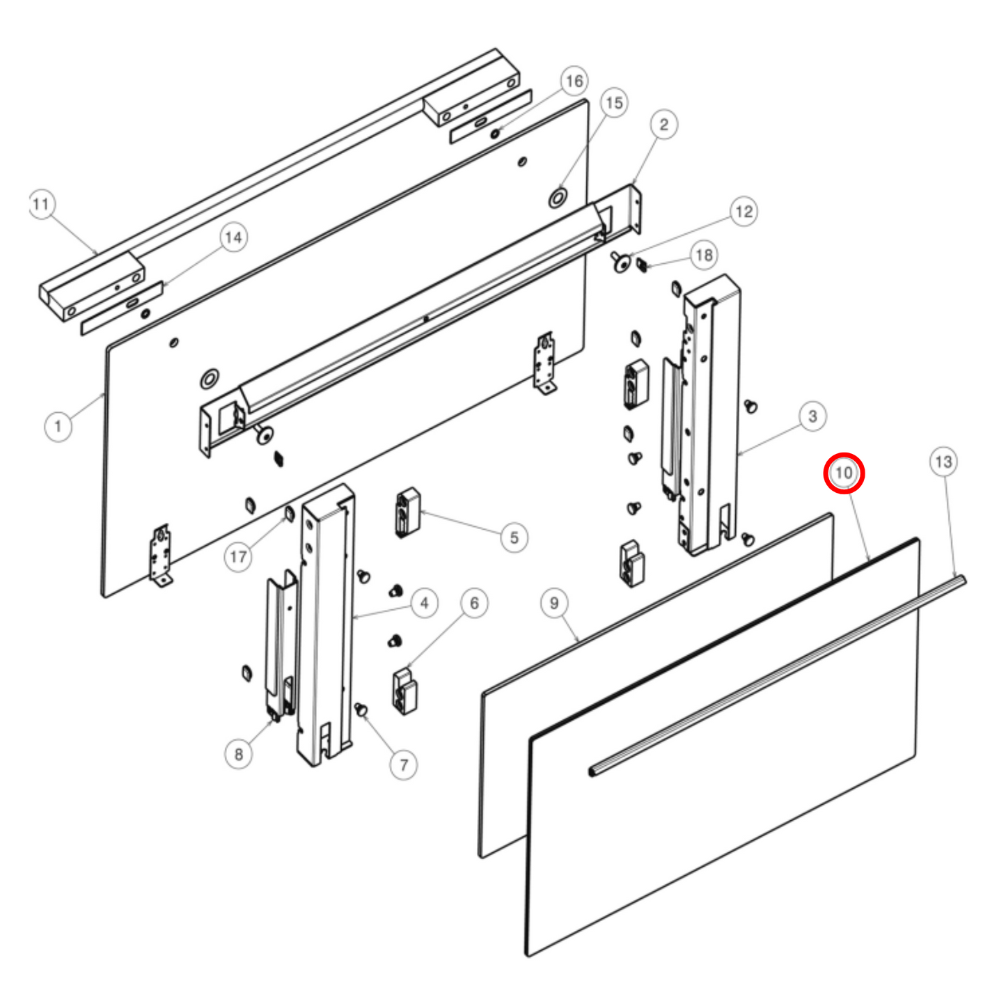 574893P Fisher & Paykel Oven Inner Door Glass