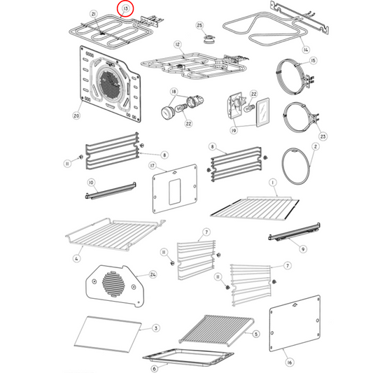 574901 Fisher & Paykel Oven Top Grill Element