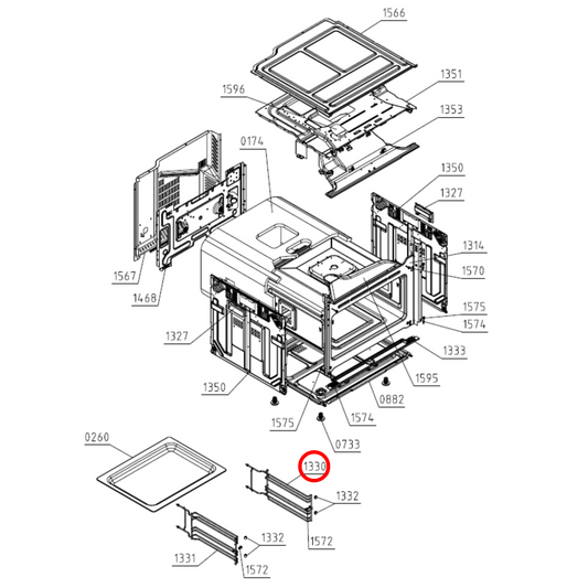 575029 Asko, Gorenje Oven Guide Wire Spacer Right Hand