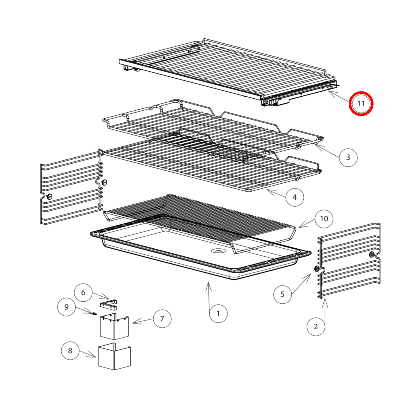 578744 Fisher & Paykel Oven Extension Telescopic Sliding Shelf