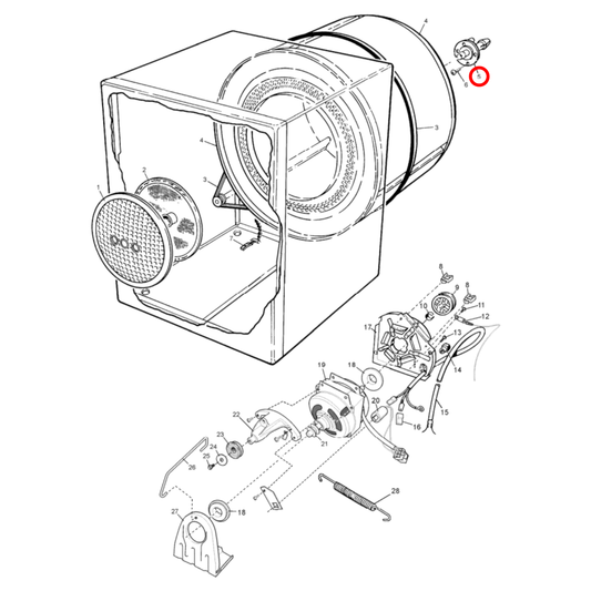 4055574463 Electrolux, Simpson Dryer Holder Lint Filter New Type - 0012377009K