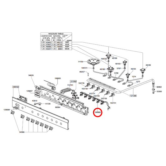 694491102 Smeg Oven Microswitch Daisy Chain Assembly