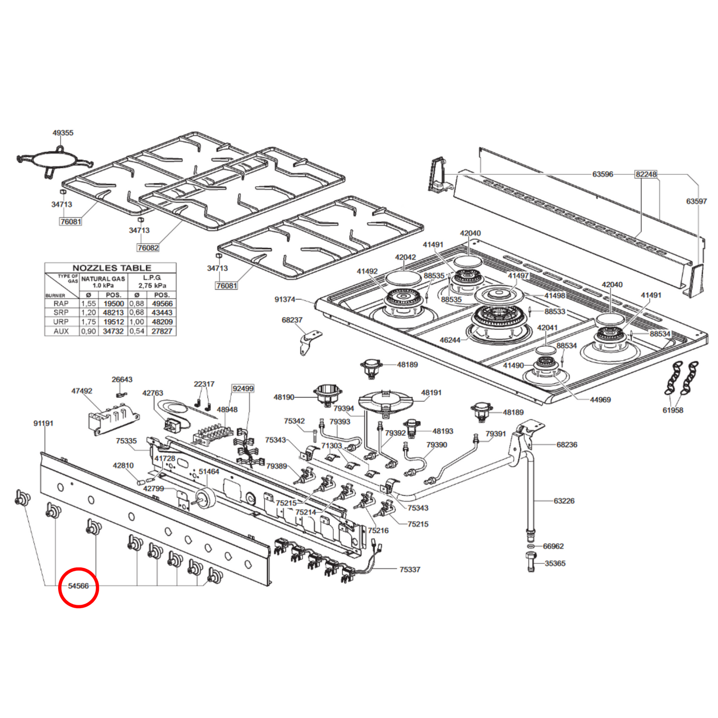 694975086 Smeg Oven, Stove Stainless Control Knob