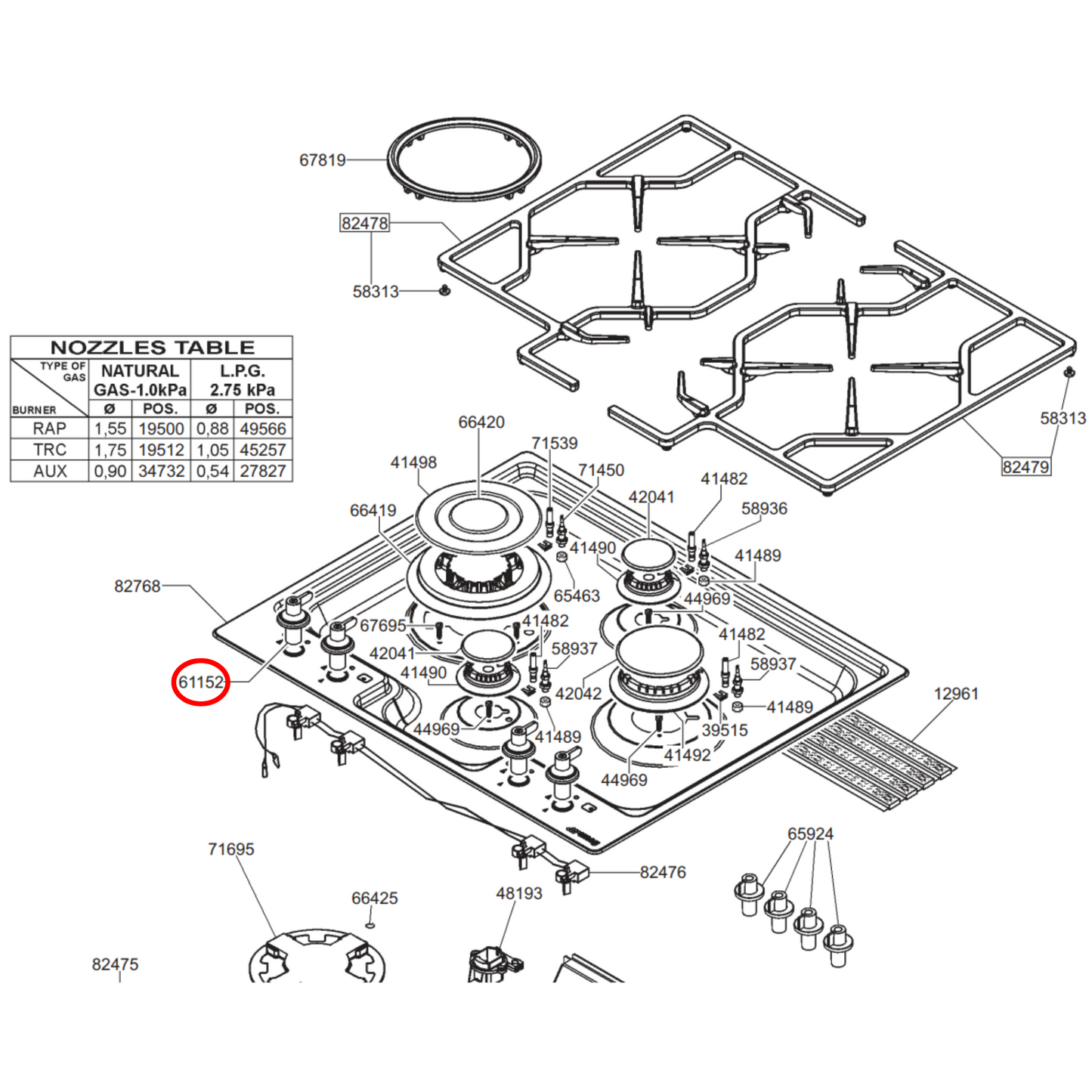 694975294 Smeg Cooktop Gas Control Knob