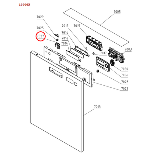 699091 Asko Dishwasher Power Switch