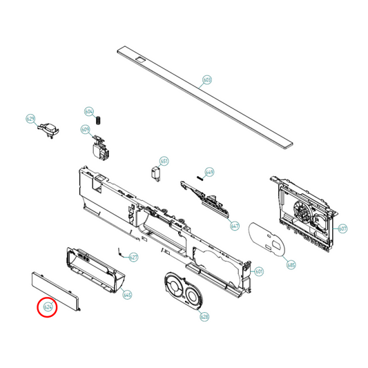 700210 Asko Dishwasher Handle Cover