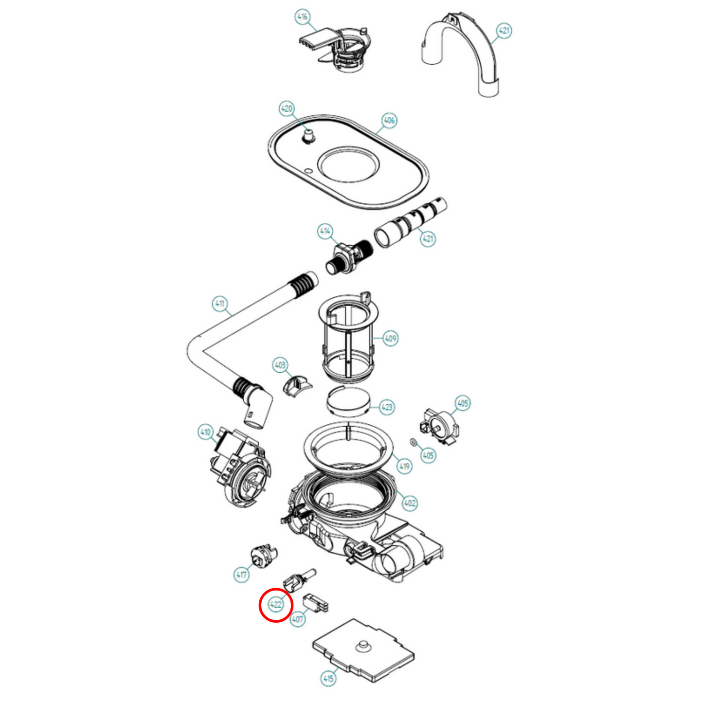 700369 Asko Dishwasher Sensing Device