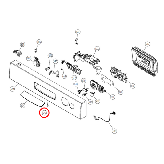 700482 Asko Dishwasher Spring