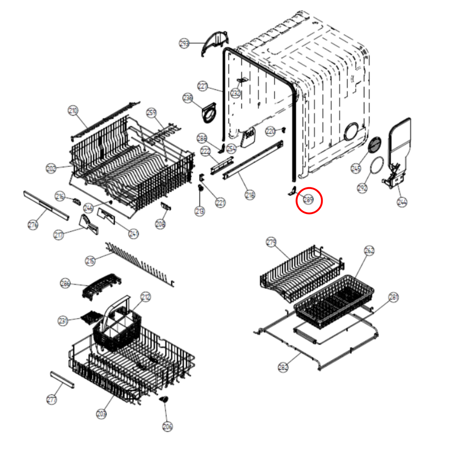 700519 Asko Dishwasher Door Corner Seal