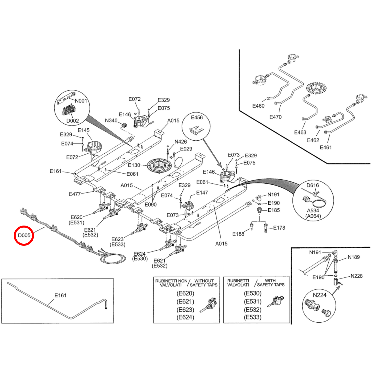 760140900 Artusi, Baumatic, Technika Oven Microswitch Catenary Assembly