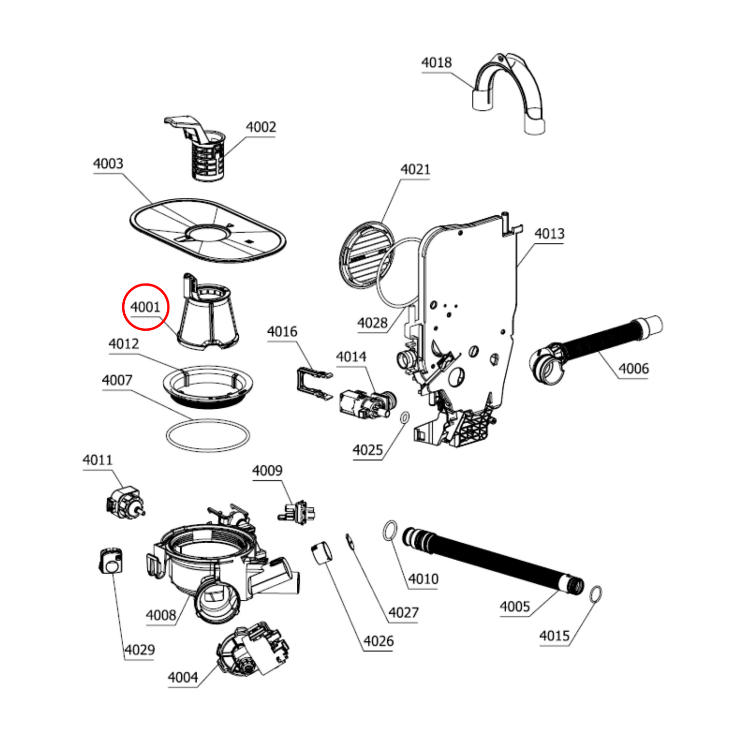 784738 Asko Dishwasher Screen Filter
