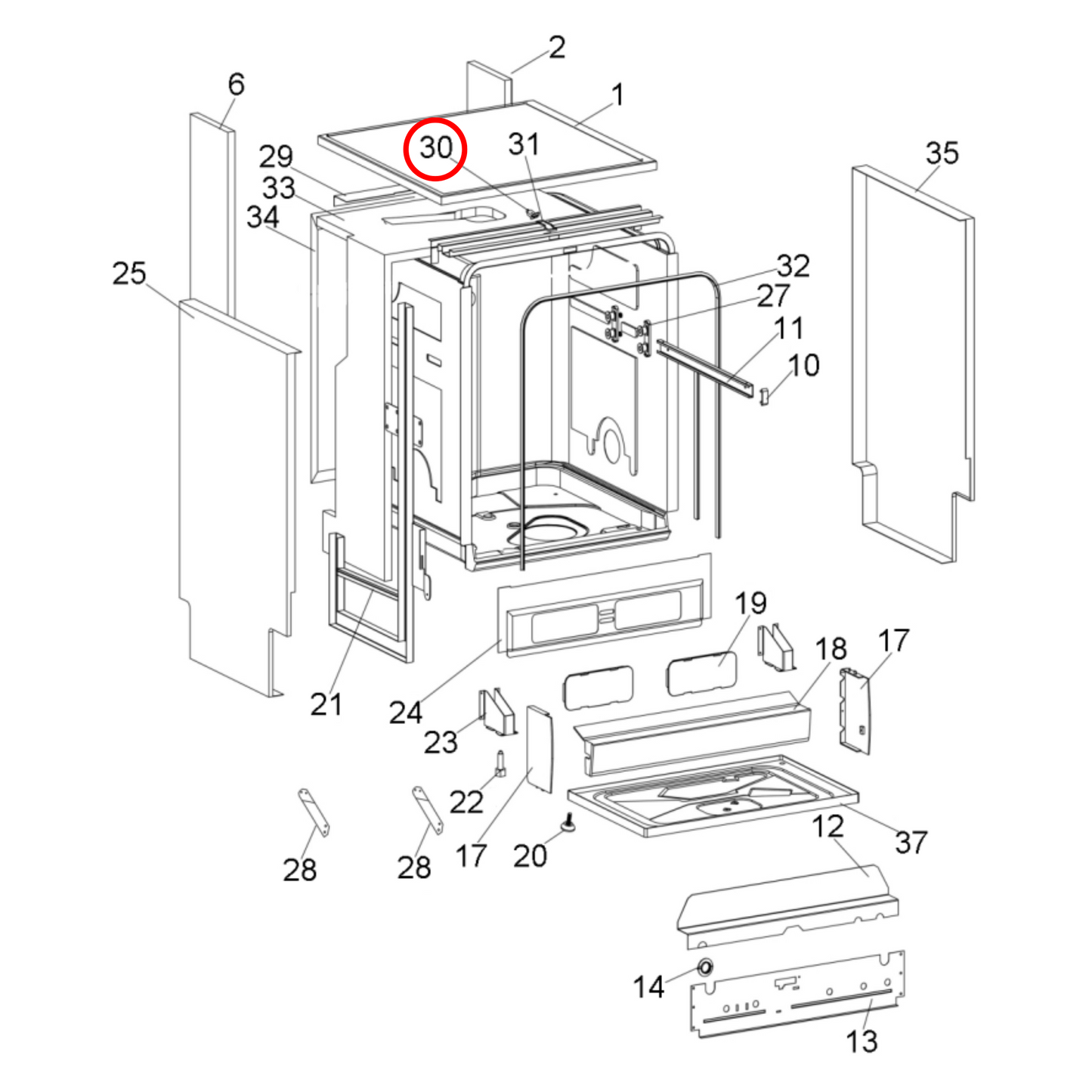 791722 Fisher & Paykel Dishwasher Door Latch - DW60C