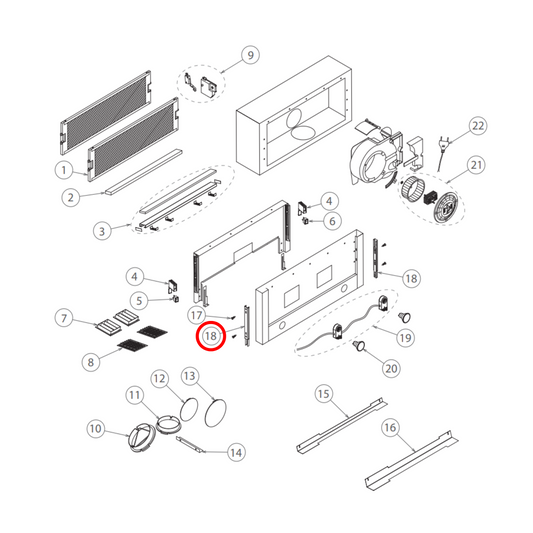 792409 Fisher & Paykel Rangehood Telescopic Guide