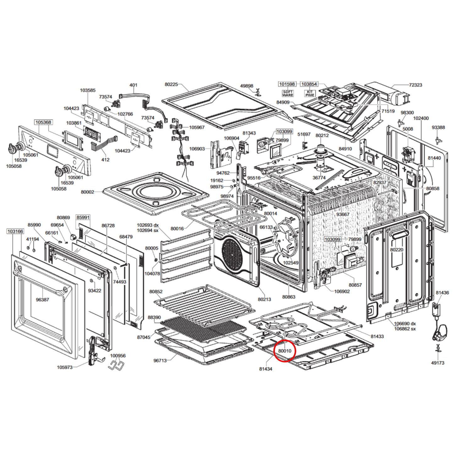 806890652 Smeg Oven Lower Grill Heating Element