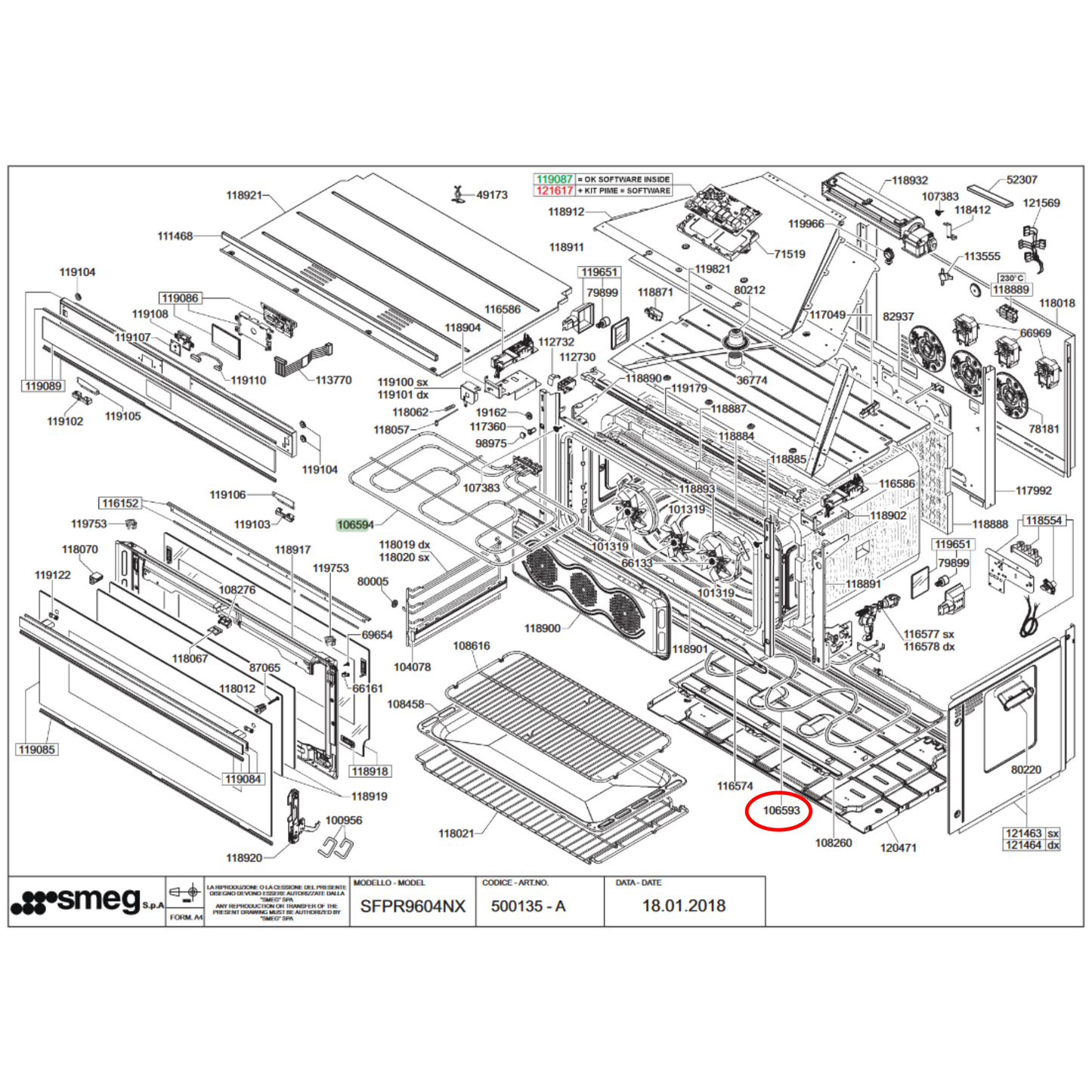 806890867 Smeg Oven Bottom Heating Element