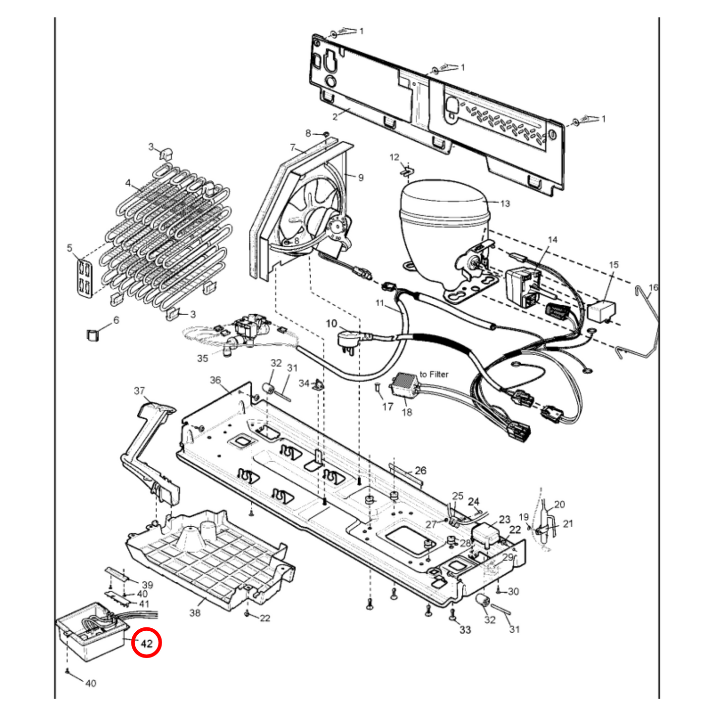 808893501 Electrolux, Westinghouse Fridge PCB Control Buzzer - 1453474