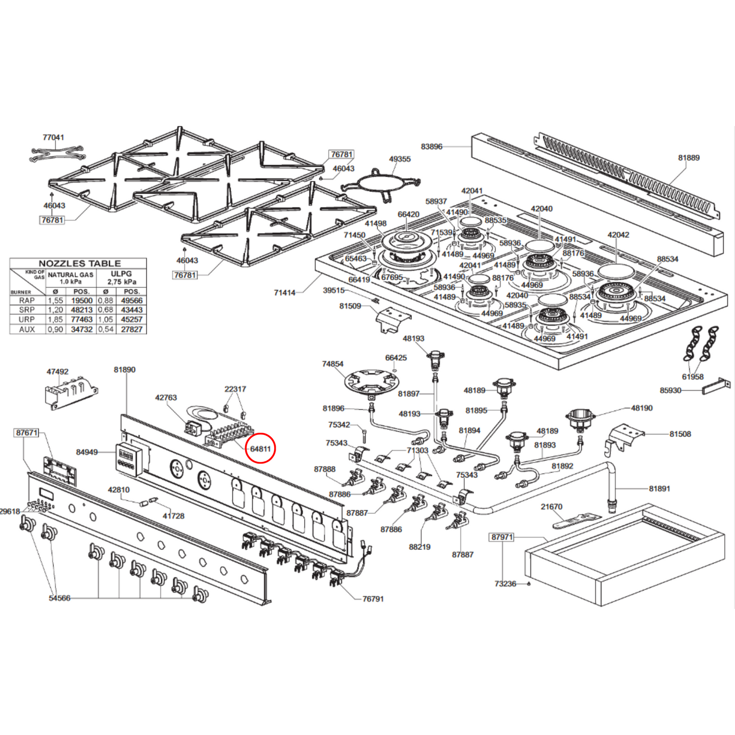 811730326 Smeg Oven Function Selector Switch