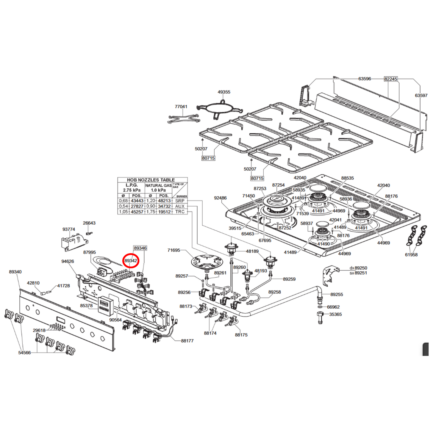 811730386 Omega, Smeg Oven Function Selector Switch - 811730366