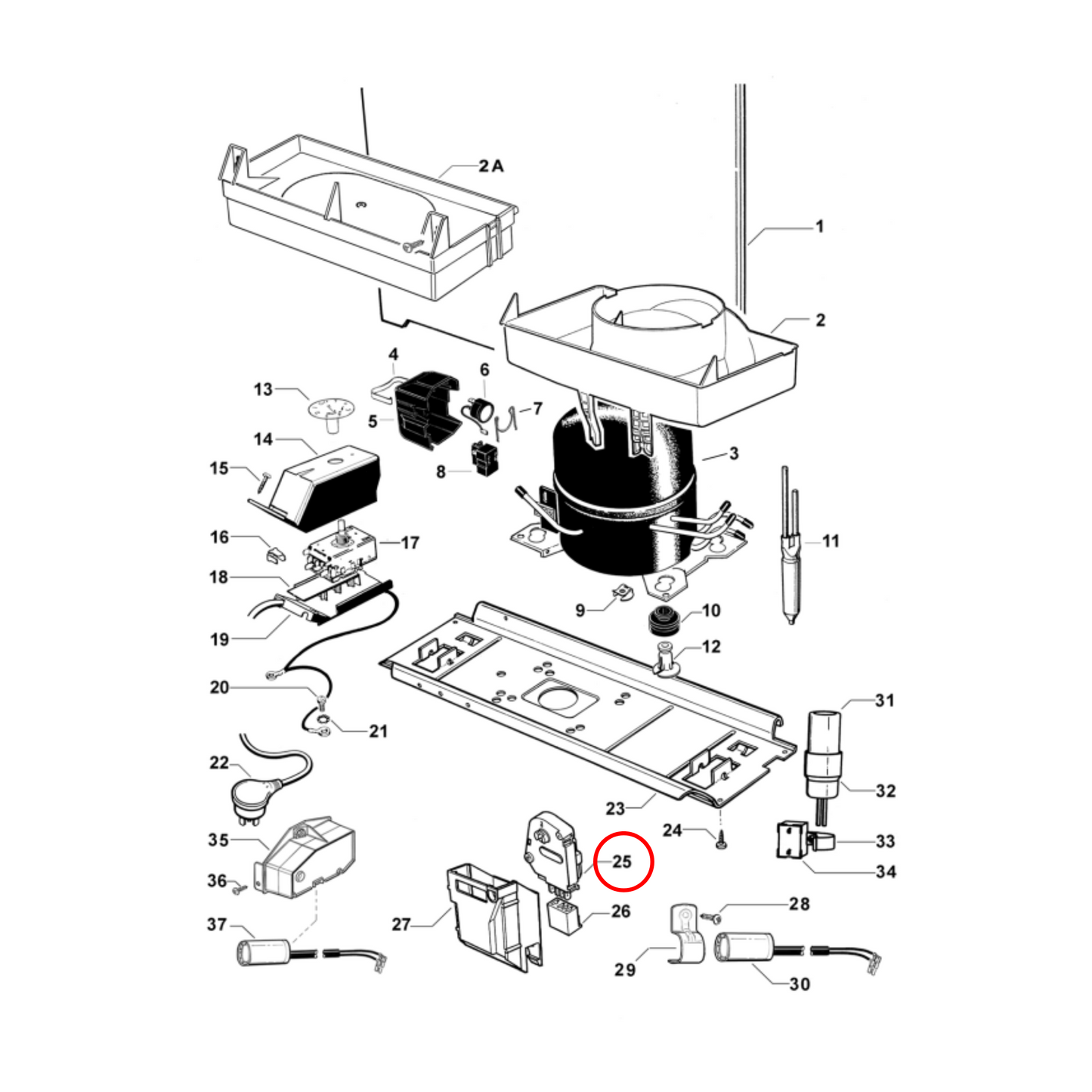 813516P Fisher & Paykel Fridge Defrost Timer 12 Hours 20 Mins 230V - 873253P, RFP024