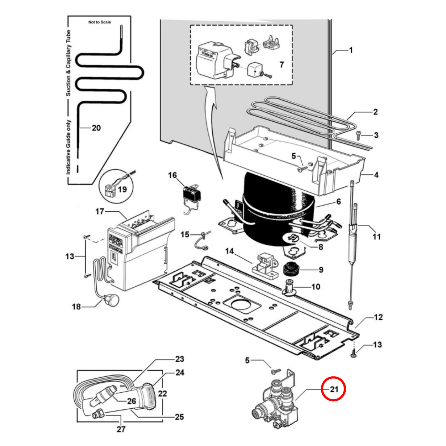 820718 Fisher & Paykel Fridge Ice Water Valve