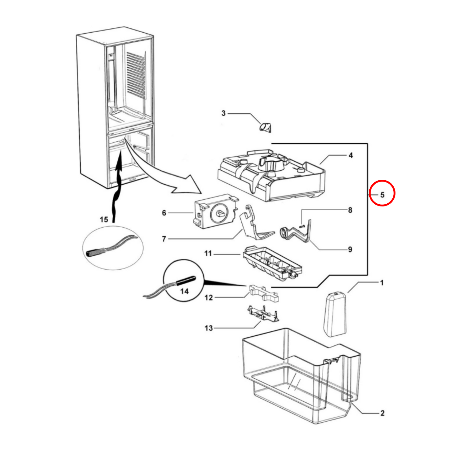 820833P Fisher & Paykel Fridge Ice Maker Assembly