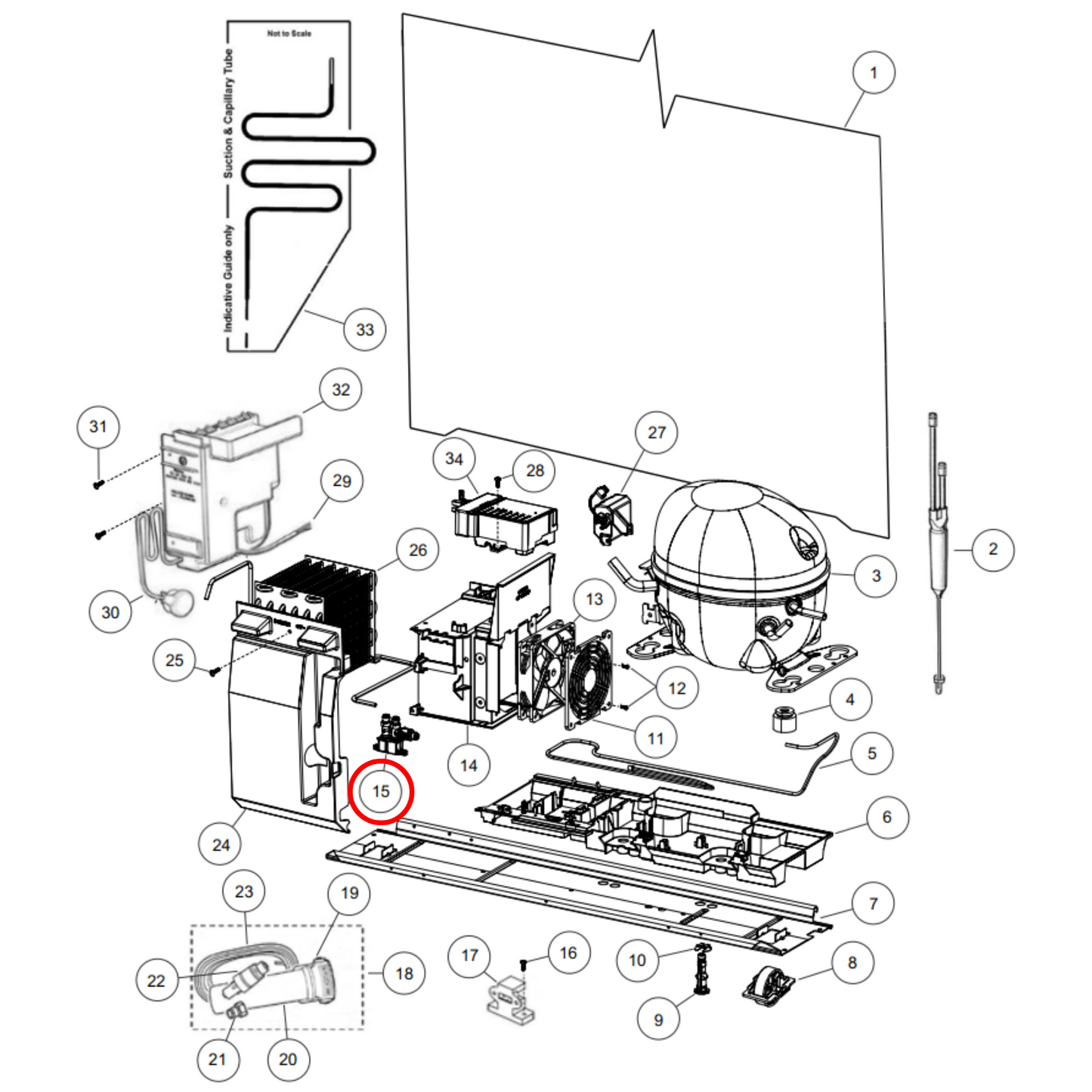 838456 Fisher & Paykel Fridge Inlet Water Valve