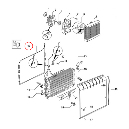 847020 Fisher & Paykel Fridge Defrost Heater With Fuse - 818755, 820671