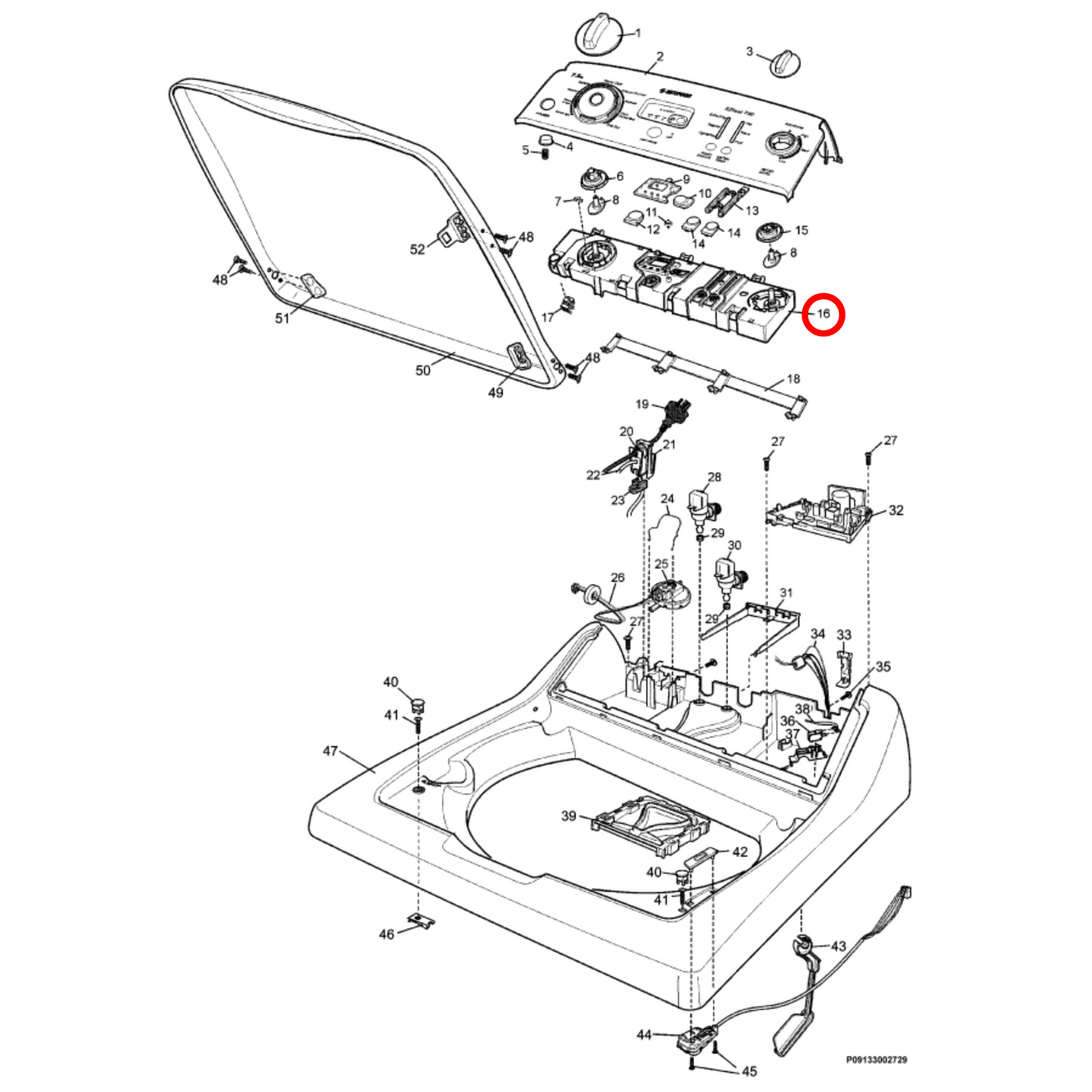 85801332001089 Simpson Washing Machine PCB Control Module - 0133200108