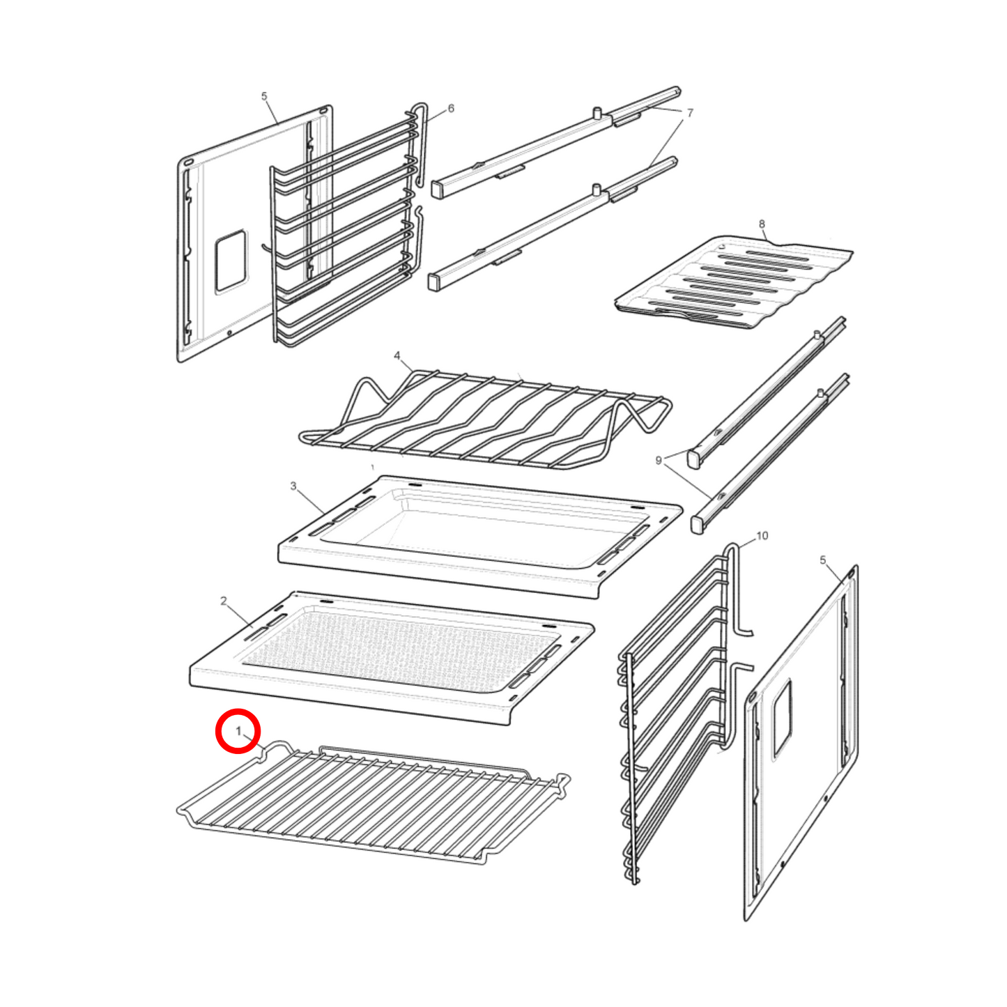 85803270012920 Westinghouse Oven Shelf Rack - 0327001292
