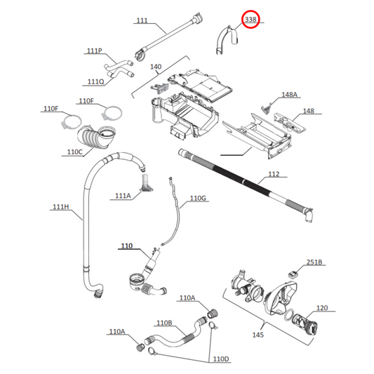 8581242916006 AEG, Electrolux Washing Machine Drain Hose Hook Support - 1242916003