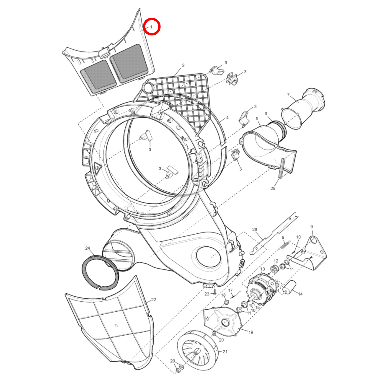 8581334035129 Simpson, Westinghouse, Mesh Dryer Lint Filter - 1334035126, 0144300021
