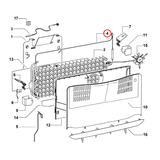 861641P Fisher & Paykel Fridge Defrost Heater Element Kit - 818979P, 820696P