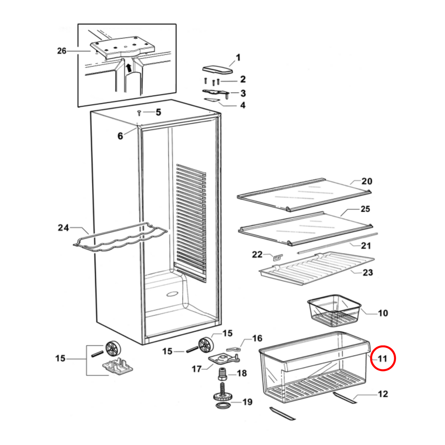 876537 Fisher & Paykel Fridge Veggie Crisper Bin