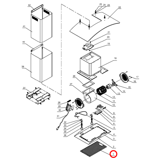 900402650 Westinghouse Rangehood Filter - C600001
