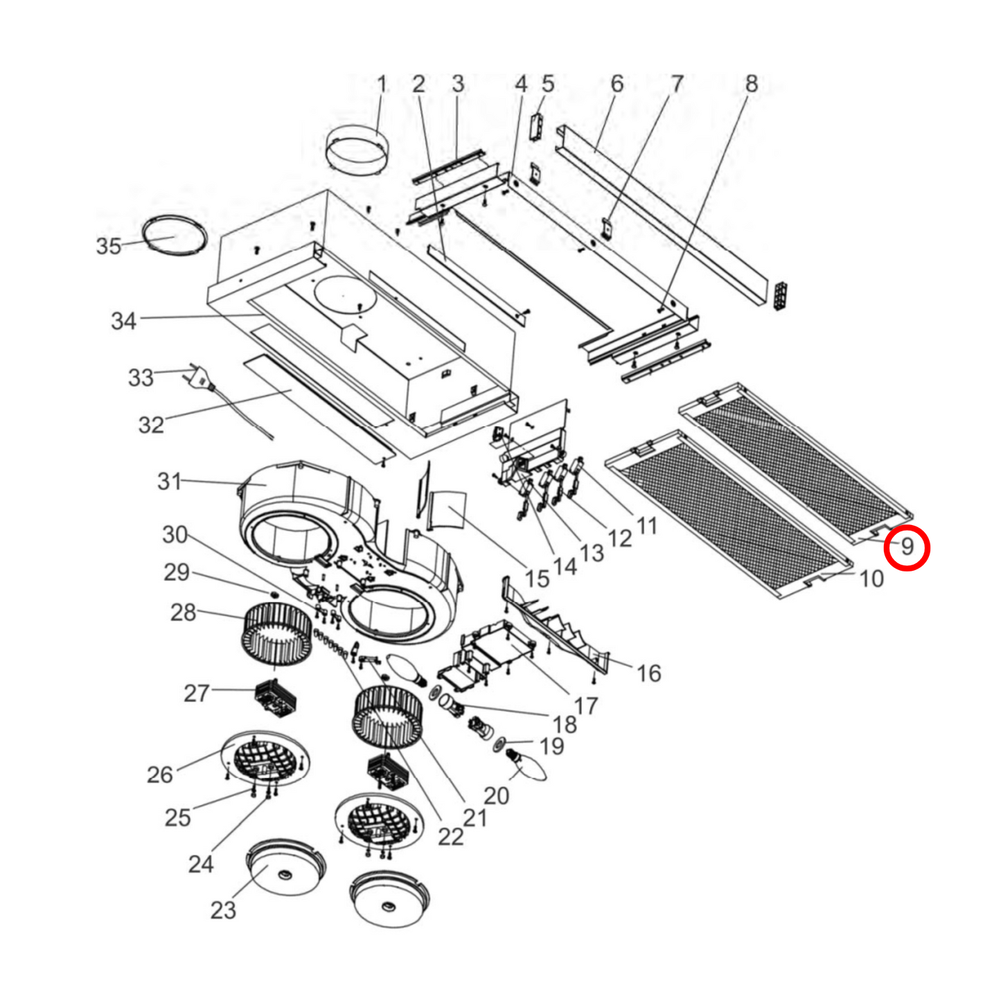 900402661 Chef, Westinghouse Rangehood Filter - TF62010