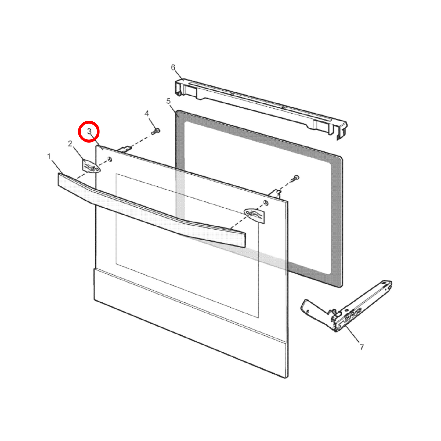 140041575022 Chef, Simpson Oven Oven Outer Door Glass Panel - A04157502