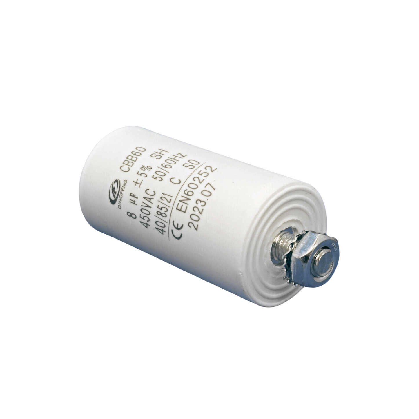 CAP008MS Capacitor 8UF 450V – 70 X 35MM - Metal With Stud