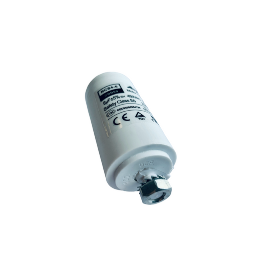 Capacitor 6UF 450V CAP006 63X30Mm Plastic With Stud (M8)