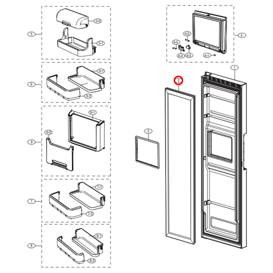 DA97-04567D Samsung Fridge Freezer Door Seal