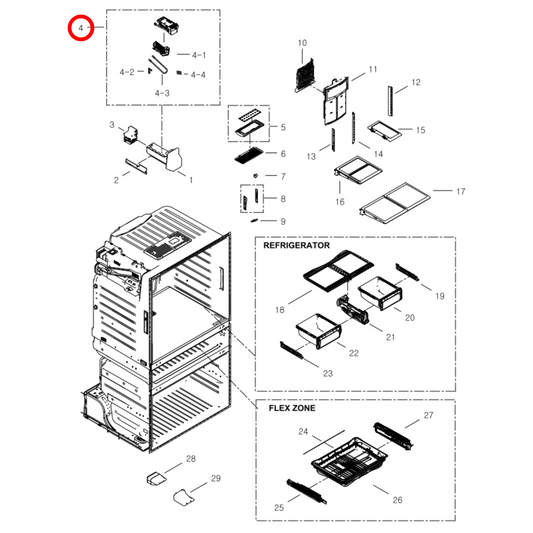 DA97-07365B Samsung Fridge Ice Maker