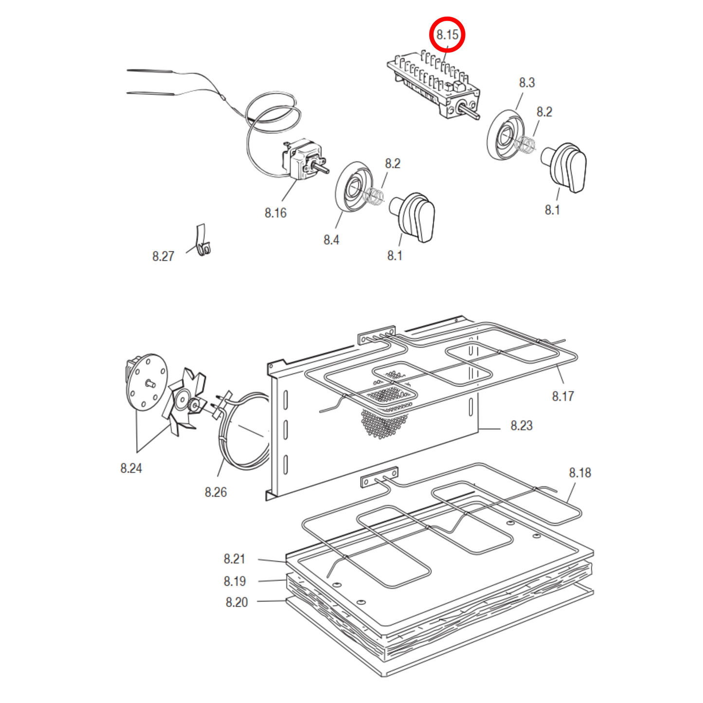 DAU050062 Delonghi Oven Function Selector Switch