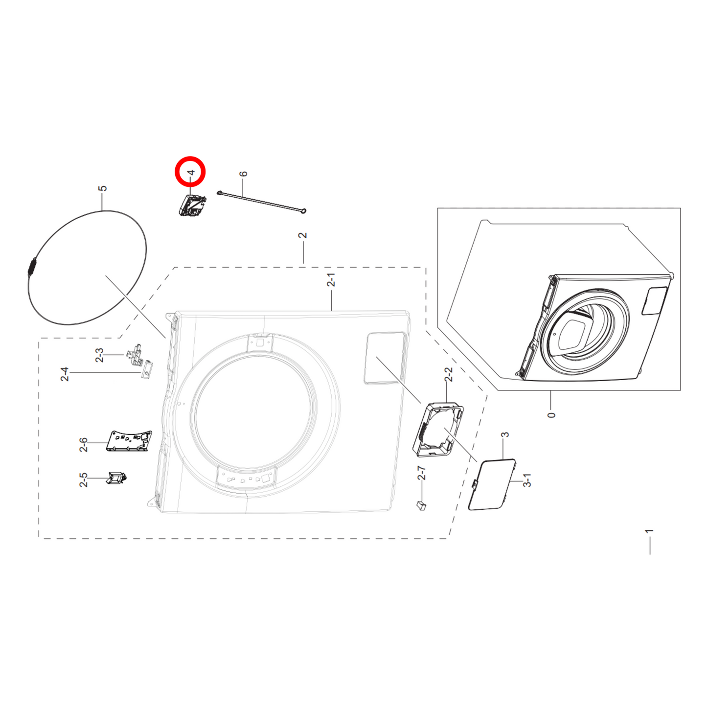 DC34-00026A Samsung Front Load Washing Machine Interlock Door Lock